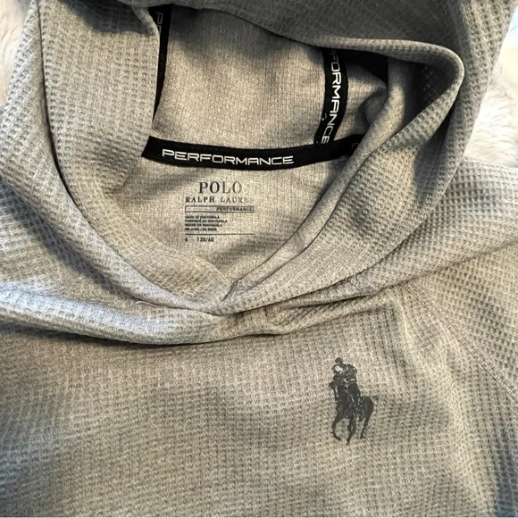 2xHP❤️ Polo Ralph Lauren Boys Hoodie Waffle Knit Pullover Pony Logo Size 6 - Picture 9 of 11